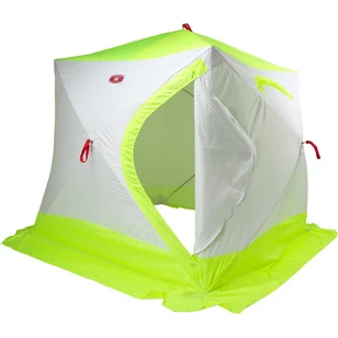 Зимняя палатка Медведь Куб 3 Люкс (2.1*2.1/1.9m) утеплённая (3-сл) + Пол (ткань Оксфорд 300D) + накидка