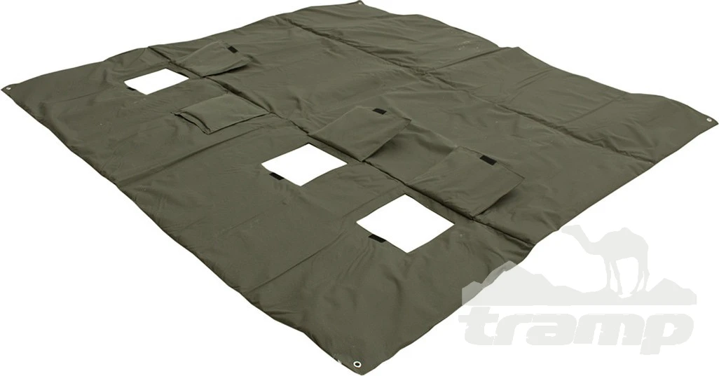 Палатки Зимняя палатка Медведь Куб 3 Люкс (2.1*2.1/1.9m) утеплённая (3-сл) + Пол (ткань Оксфорд 600D) + накидка