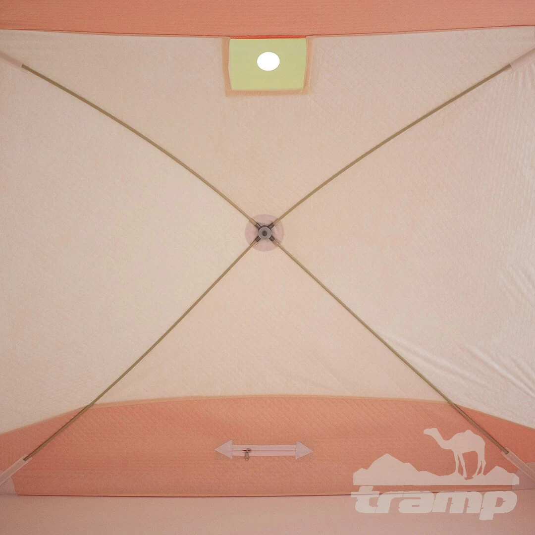 Палатки Зимняя палатка Медведь Куб 4 Люкс (2.3*2.3/2.0m) утеплённая (3-сл) + Пол (ткань Оксфорд 600D) + накидка