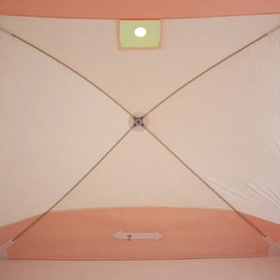 Зимняя палатка Медведь Куб 4 Люкс (2.3*2.3/2.0m) утеплённая (3-сл) + Пол (ткань Оксфорд 600D) + накидка