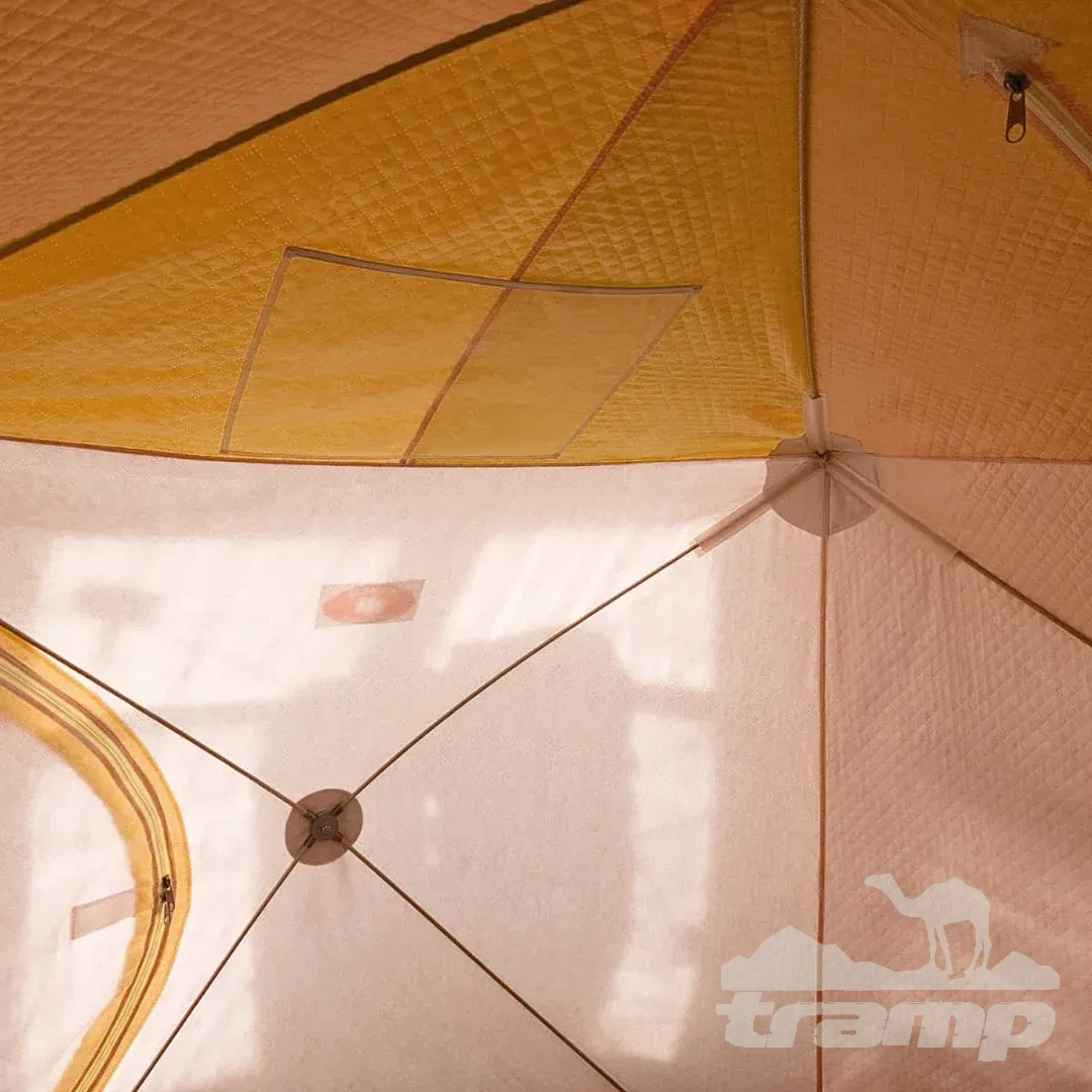 Палатки Зимняя палатка Медведь Куб 2 Люкс (1.8*1.8/1.8m) утеплённая (3-сл) + Пол (ткань Оксфорд 600D) + накидка