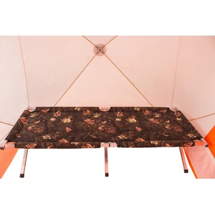 Зимняя палатка Медведь Куб 2 Люкс (1.8*1.8/1.8m) утеплённая (3-сл) + Пол (ткань Оксфорд 600D) + накидка