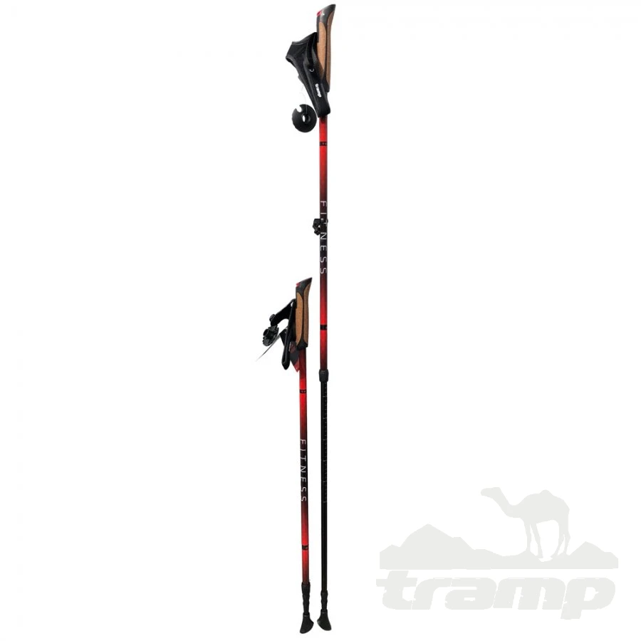 Треккинговые палки Палки для скандинавской ходьбы Fitness - Tramp TRR-011-red