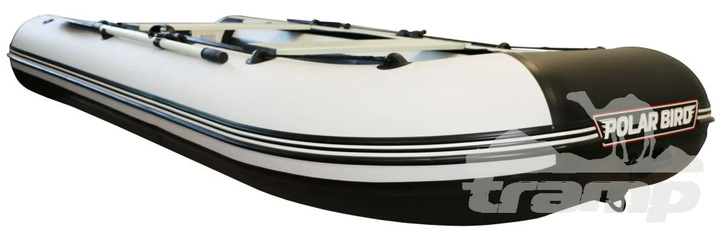 Лодки ПВХ Лодка Polar Bird 340М | Лайт | НДНД | Стеклокомпозит | Чёрно-белый |
