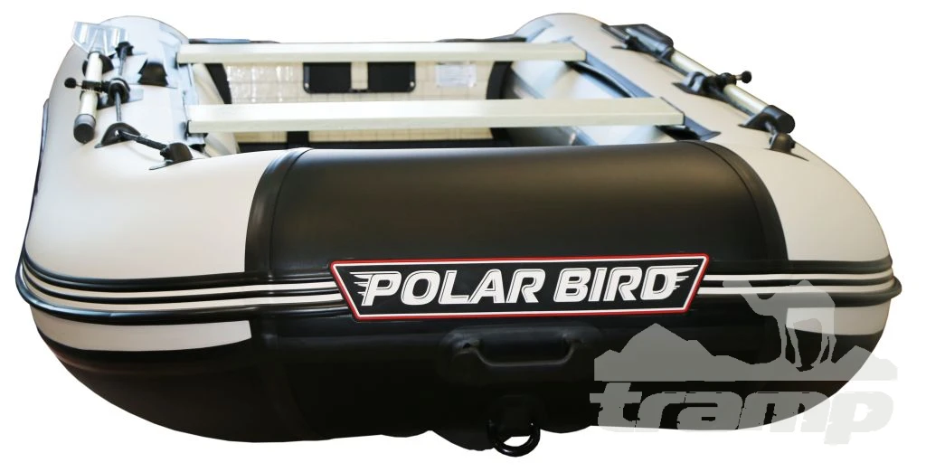 Лодки ПВХ Лодка Polar Bird 340М | Лайт | НДНД | Стеклокомпозит | Чёрно-белый |