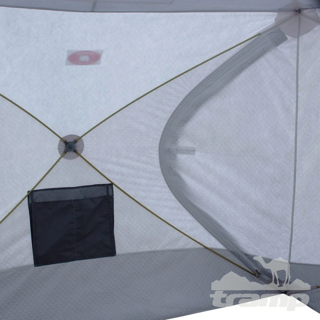 Палатки Зимняя палатка Медведь Куб 5 (2.5*2.5/2.0m) утеплённая (3-сл) + Пол (ткань Оксфорд 600D) + накидка