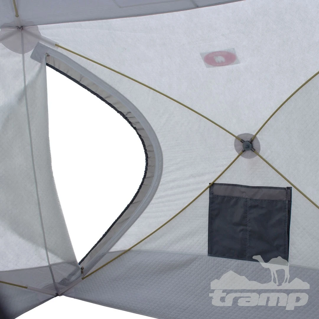 Палатки Зимняя палатка Медведь Куб 5 (2.5*2.5/2.0m) утеплённая (3-сл) + Пол (ткань Оксфорд 600D) + накидка