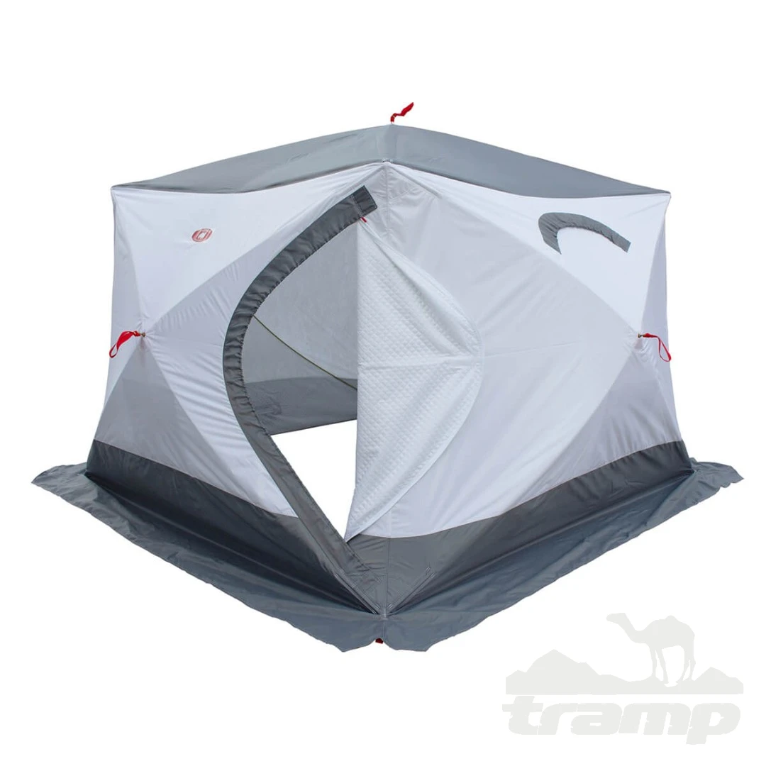 Палатки Зимняя палатка Медведь Куб 5 (2.5*2.5/2.0m) утеплённая (3-сл) + Пол (ткань Оксфорд 600D) + накидка