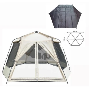 Палатка-Шатер TRAMP LITE Mosquito Sand 4.3х3.7х2.25 м (V2) + Съемный пол из терпаулинга