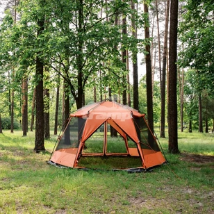 Палатка-Шатер TRAMP LITE Mosquito Orange 4.3х3.7х2.25 м (V2) + Съемный пол из терпаулинга
