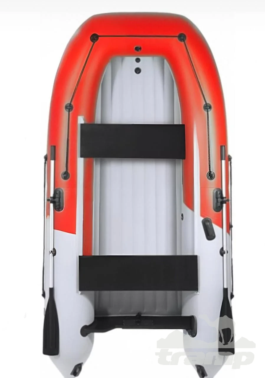 Лодки ПВХ Лодка Grouper GR 375W (кокпит 92 см) НДНД (серо - красный) модель 2025 г