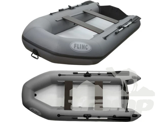 Лодки ПВХ Моторно-гребная лодка Flinc FT290LA  AirDeck (серый) модель 2025 г
