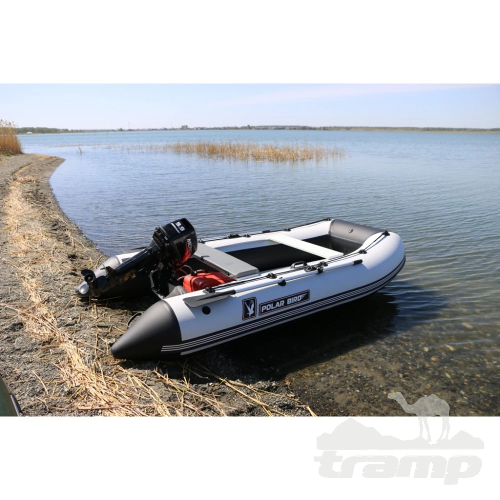 Лодки ПВХ Лодка Polar Bird 385M Merlin | НДНД | Стеклокомпозит | серо-белый |