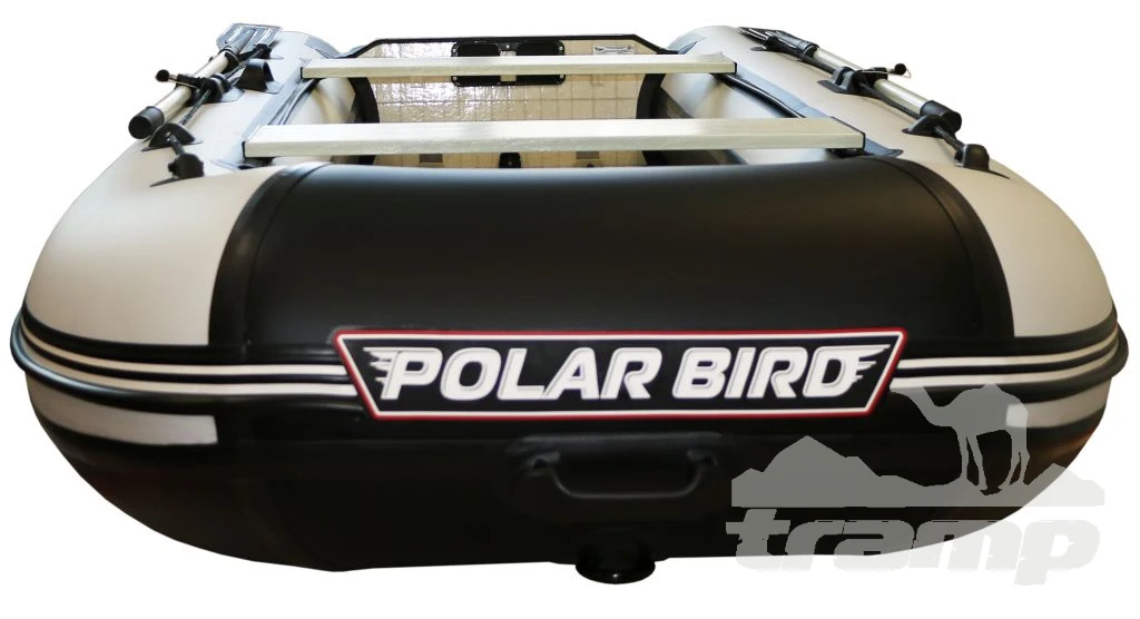 Лодки ПВХ Лодка Polar Bird 340М | Лайт | Пайол - стеклокомпозит | Чёрно-серый |