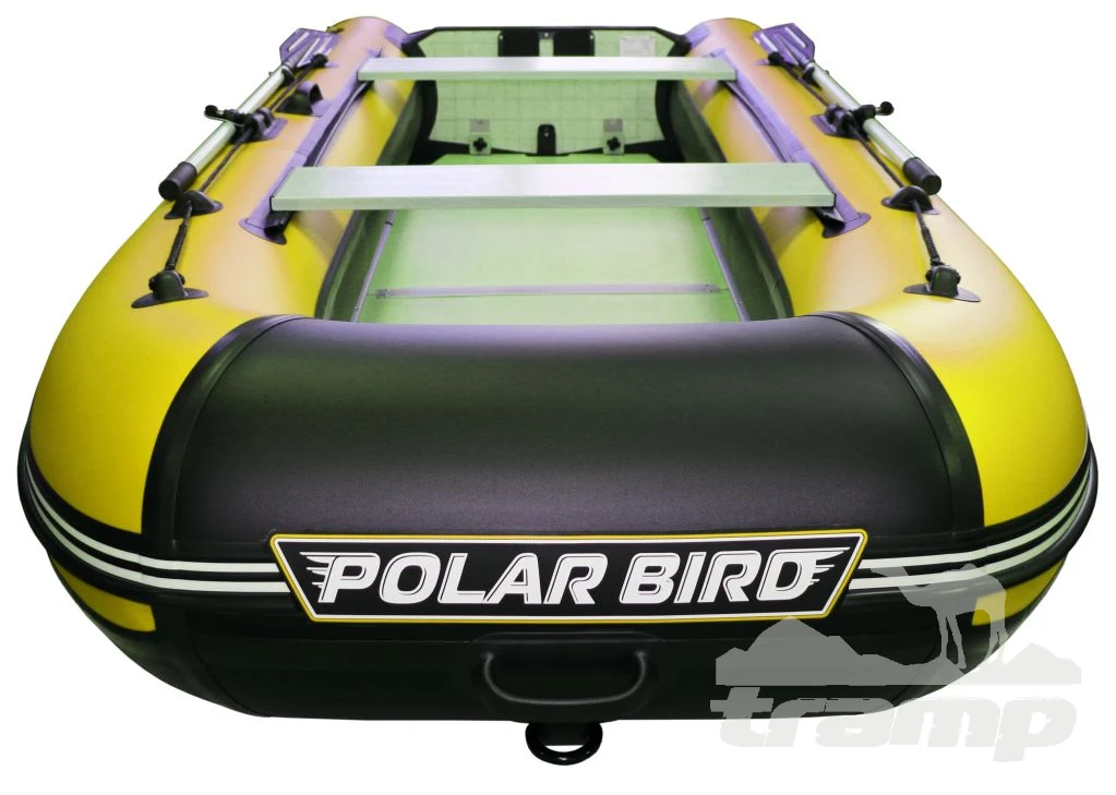 Лодки ПВХ Лодка Polar Bird 340М | Лайт | Пайол - стеклокомпозит | Чёрно-желтый |