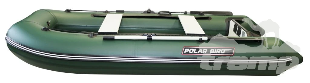 Лодки ПВХ Лодка Polar Bird 340М | Лайт | Пайол - стеклокомпозит | Зеленый |