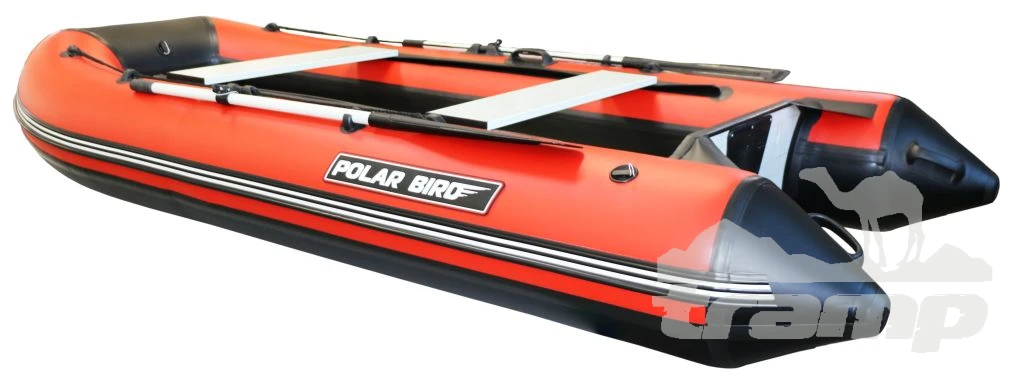 Лодки ПВХ Лодка Polar Bird 320М | Лайт | Пайол - стеклокомпозит | Чёрно-красный |