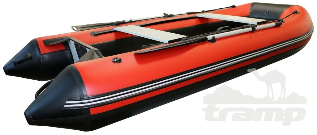 Лодки ПВХ Лодка Polar Bird 320М | Лайт | Пайол - стеклокомпозит | Чёрно-красный |