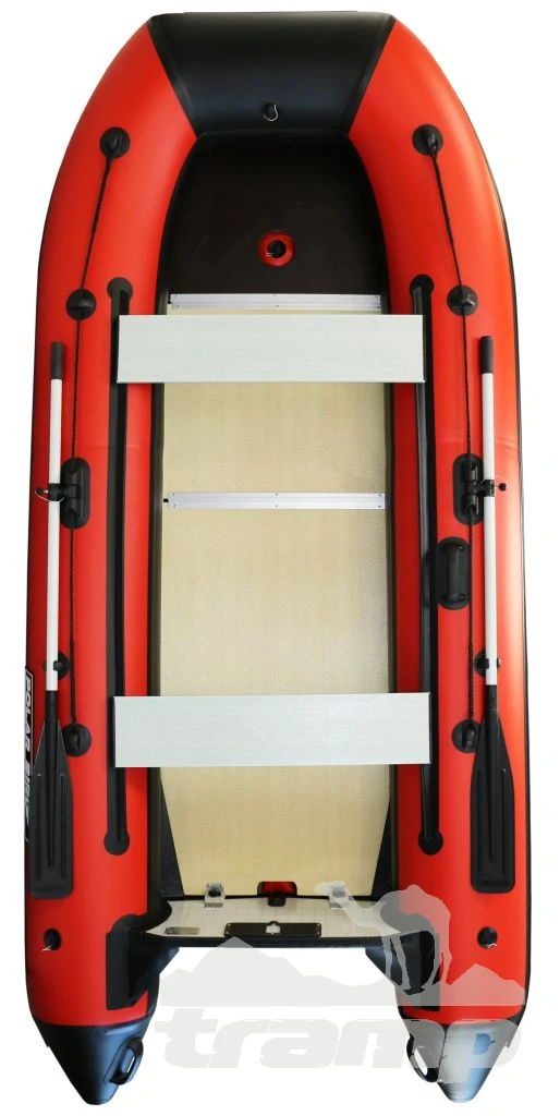 Лодки ПВХ Лодка Polar Bird 320М | Лайт | Пайол - стеклокомпозит | Чёрно-красный |