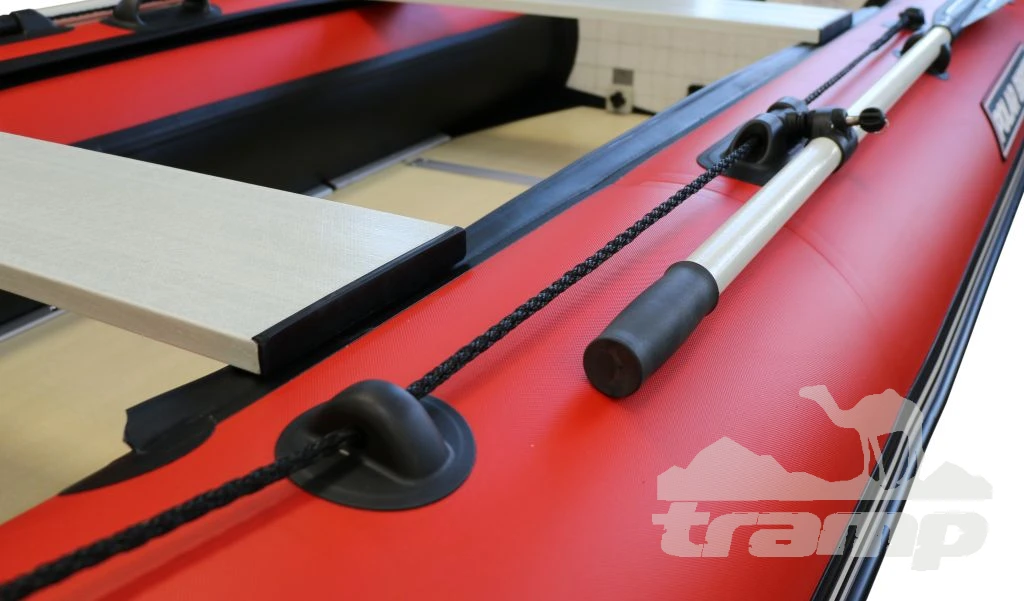 Лодки ПВХ Лодка Polar Bird 320М | Лайт | Пайол - стеклокомпозит | Чёрно-красный |