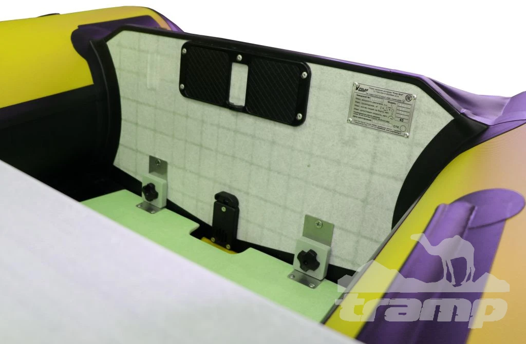 Лодки ПВХ Лодка Polar Bird 320М | Лайт | Пайол - стеклокомпозит | Чёрно-желтый |