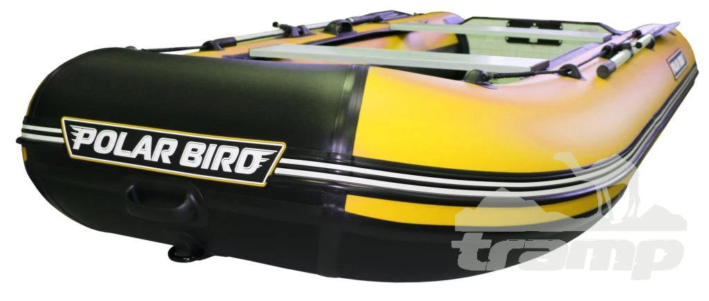 Лодки ПВХ Лодка Polar Bird 320М | Лайт | Пайол - стеклокомпозит | Чёрно-желтый |