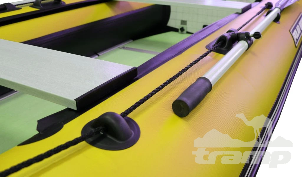 Лодки ПВХ Лодка Polar Bird 320М | Лайт | Пайол - стеклокомпозит | Чёрно-белый |