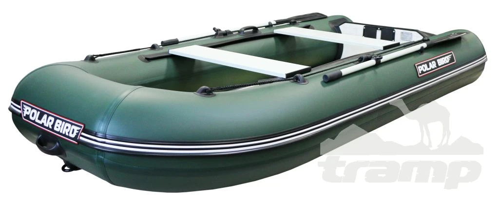 Лодки ПВХ Лодка Polar Bird 320М | Лайт | Пайол - стеклокомпозит | Серый |