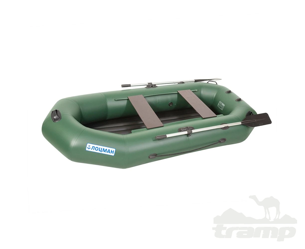 Лодки ПВХ Лодка гребная под мотор Лоцман Профи 260 ВНД (зелёный)
