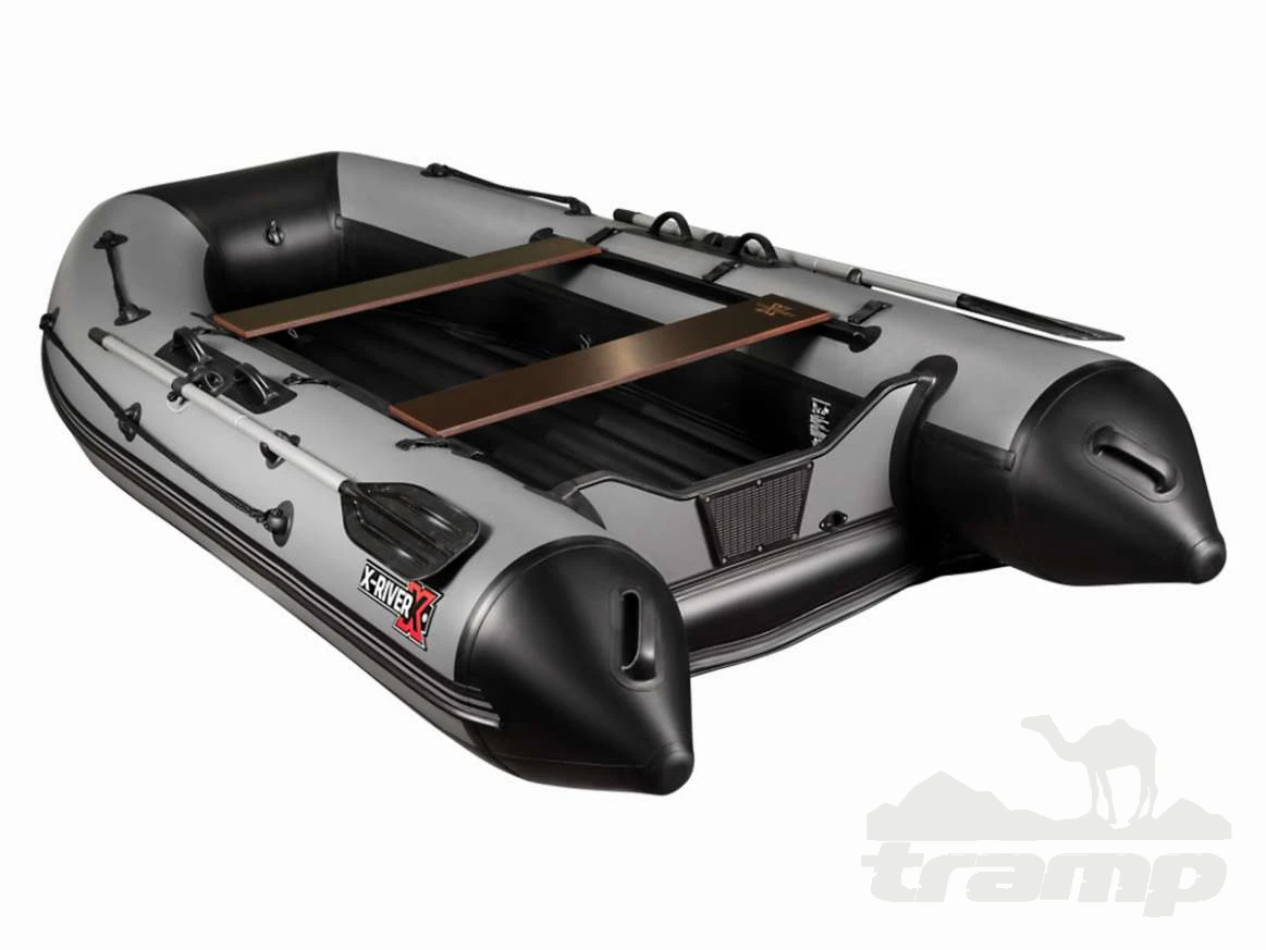 Лодки ПВХ Надувная ПВХ лодка X-River Agent 360 НДНД (серо-белая , серая фурнитура)