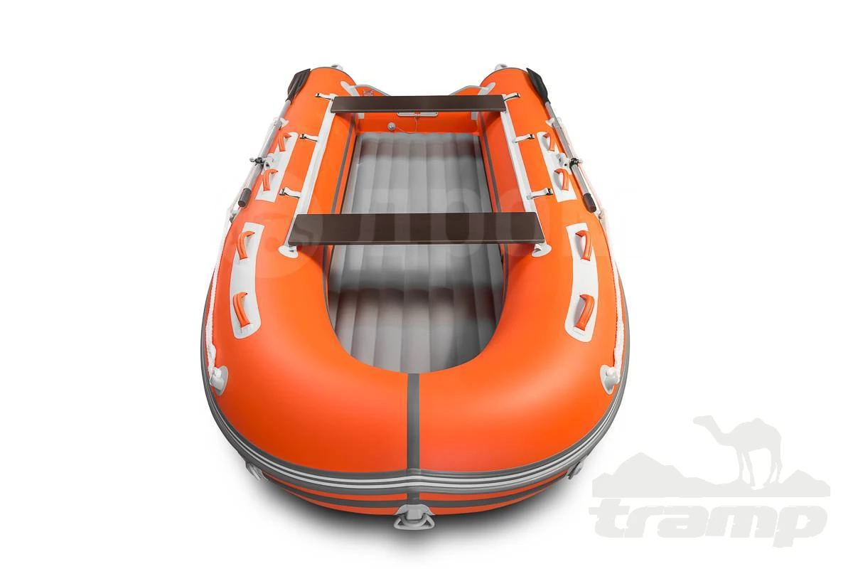 Лодки ПВХ Надувная ПВХ лодка X-River Grace Wind 360 НДНД (оранжо - серый, серая фурнитура)