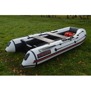 Надувная ПВХ лодка X-River Grace Wind 360 НДНД (оранжо - серый, серая фурнитура)