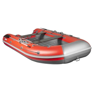 Надувная ПВХ лодка X-River Agent 390 НДНД (оранжево-серый, серая фурнитура)