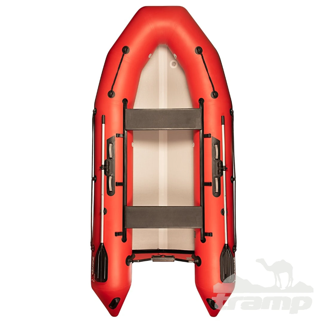 Лодки ПВХ Надувная ПВХ лодка X-River Rocky 335 (красный , серая фурнитура) + дублирование тканью ПВХ дна