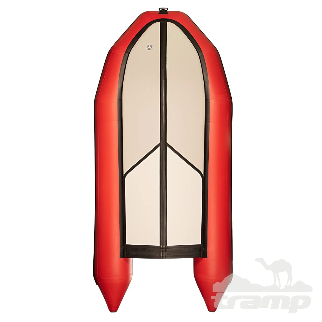 Лодки ПВХ Надувная ПВХ лодка X-River Rocky 335 (красный , серая фурнитура) + дублирование тканью ПВХ дна