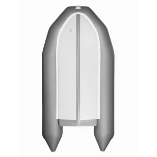 Надувная ПВХ лодка X-River Rocky 335 (серый, белая фурнитура) + дублирование тканью ПВХ дна