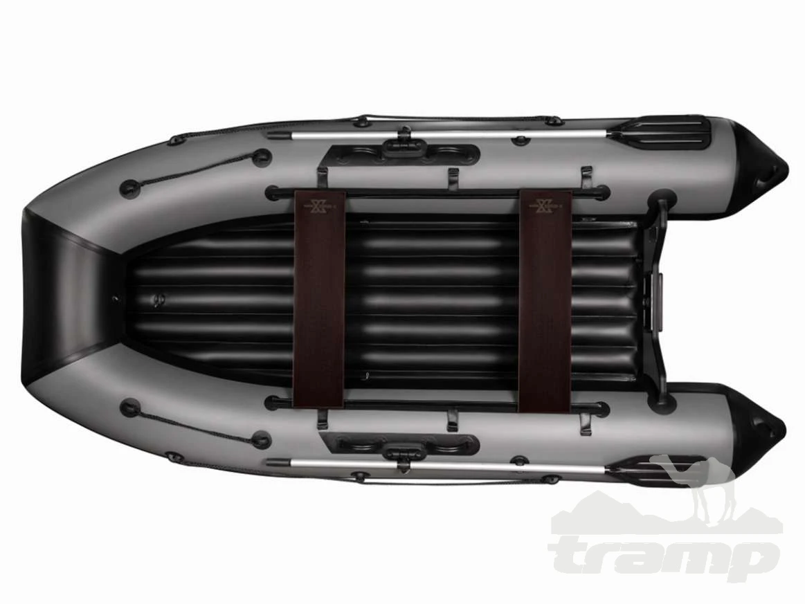 Лодки ПВХ Надувная ПВХ лодка X-River Grace Wind 380 НДНД (красно - серый , серая фурнитура)