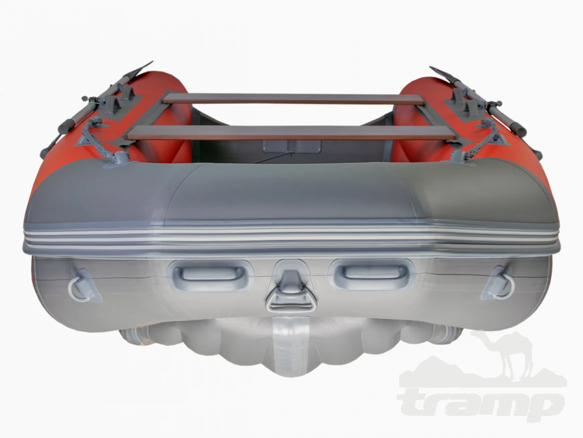 Лодки ПВХ Надувная ПВХ лодка X-River Mark 370 НДНД (красный , дно серое ,серая фурнитура)