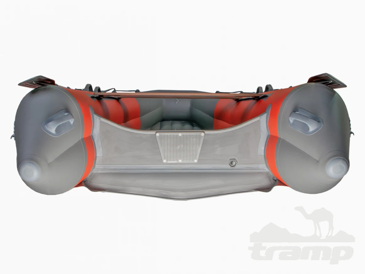 Лодки ПВХ Надувная ПВХ лодка X-River Mark 370 НДНД (красный , дно серое ,серая фурнитура)