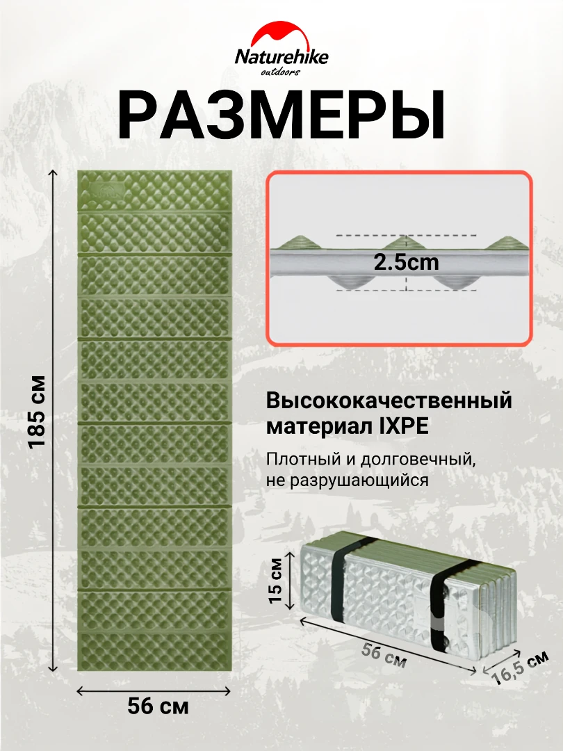 Коврики, подушки, сидушки туристические Коврик Naturehike | Troues R3.0 | CNK2550WS030 | 2.5 см толщина