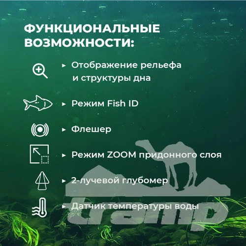 Эхолоты Портативный 2-х лучевой эхолот с глубомером ТМ CALYPSO FFS-02 COMFORT PLUS