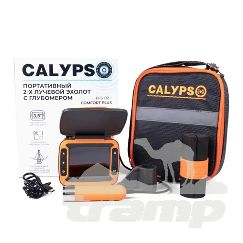 Эхолоты Портативный 2-х лучевой эхолот с глубомером ТМ CALYPSO FFS-02 COMFORT PLUS