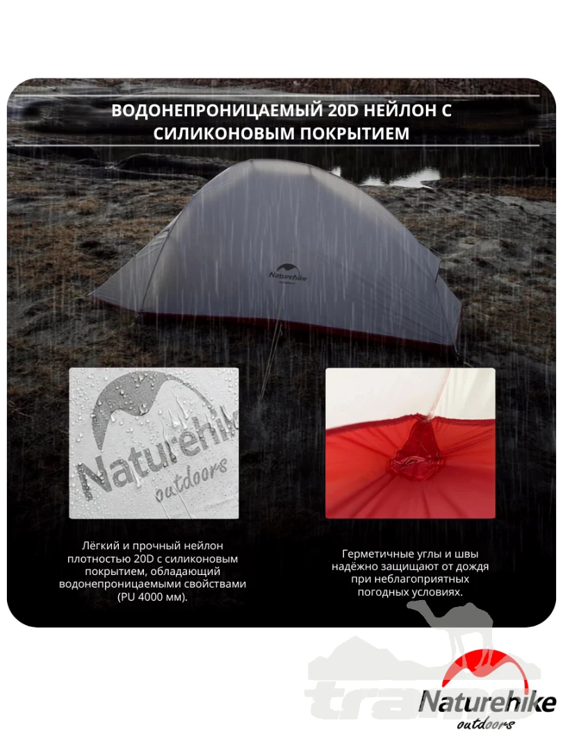 Палатки Палатка Naturehike Сloud up 2 20D | Зеленая + футпринт