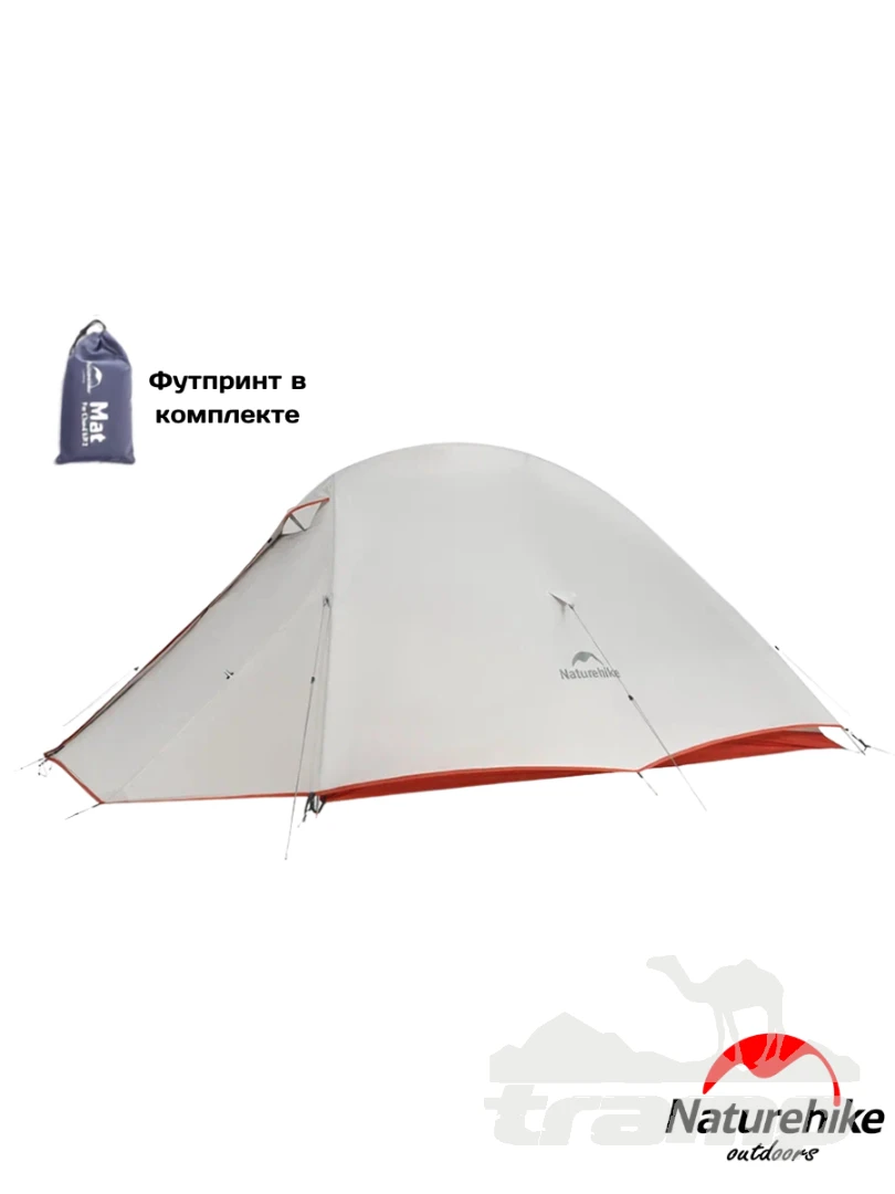 Палатки Палатка Naturehike Сloud Up 1 20D | Серая + футпринт
