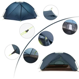 Палатка Naturehike Tagar 2 20D | Синий + футпринт
