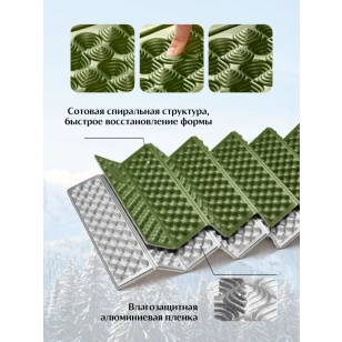Коврик Naturehike Troues | R2.6 Egg Nest Large | 2.3 см толщина | увеличенный | зеленый