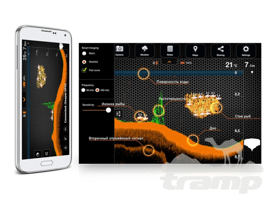 Эхолоты Беспроводной эхолот Deeper PRO+