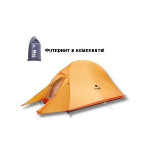 Палатка Naturehike Cloud up 1 Base 210T | Оранжевая + футпринт