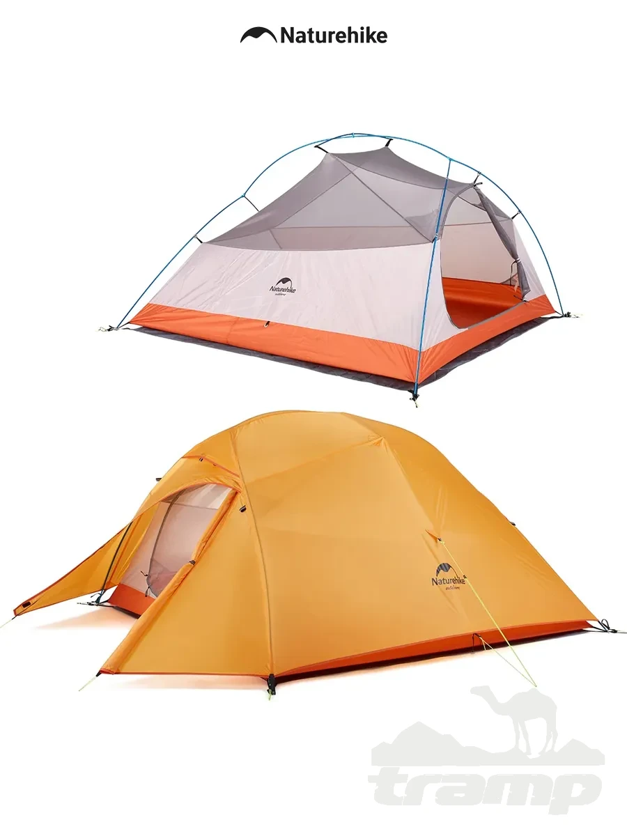 Палатки Палатка Naturehike Cloud up 3 Base 210T | Оранжевая + футпринт