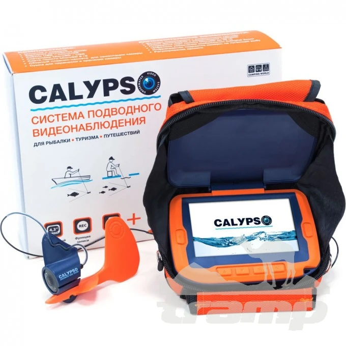 Подводные камеры для рыбалки Подводная видео-камера CALYPSO UVS-03 PLUS с функцией записи + Донный груз-стабилизатор для камер CALYPSO